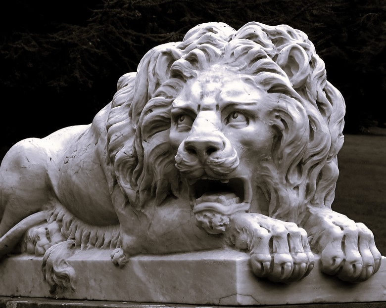 lion statue sculpture architecture buildings cropped