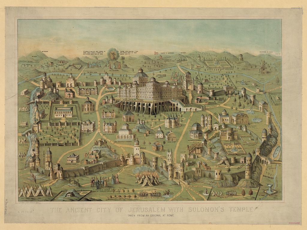 the ancient city of jerusalem with solomons temple 1