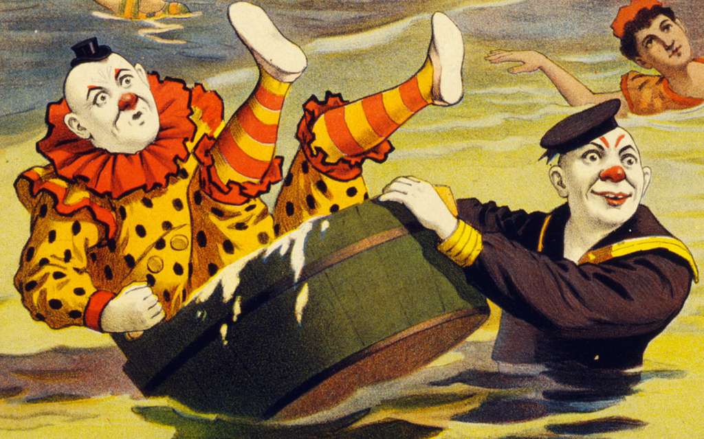 clown art detail barnum and bailey coney island water carnival 3g10497u cropped 534689