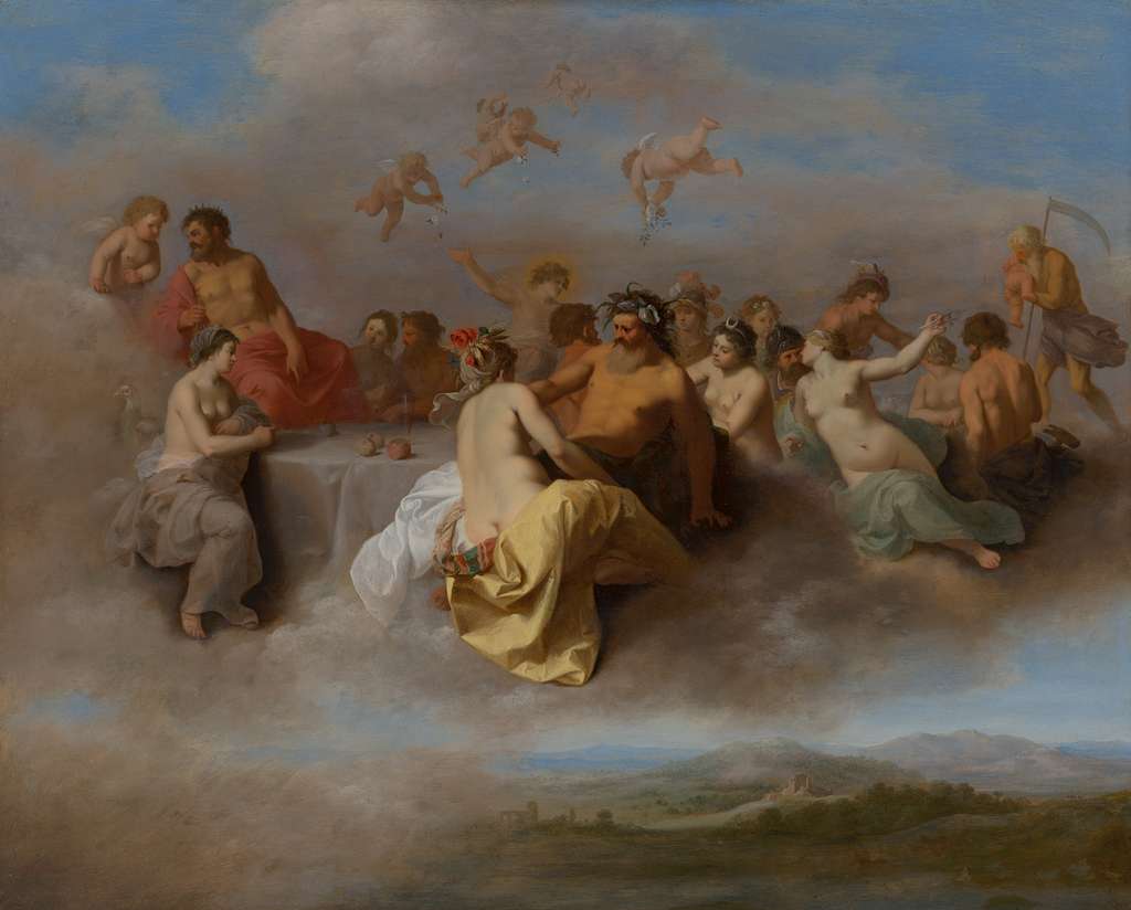 meeting gods in the clouds by cornelis van poelenburch 825ad1