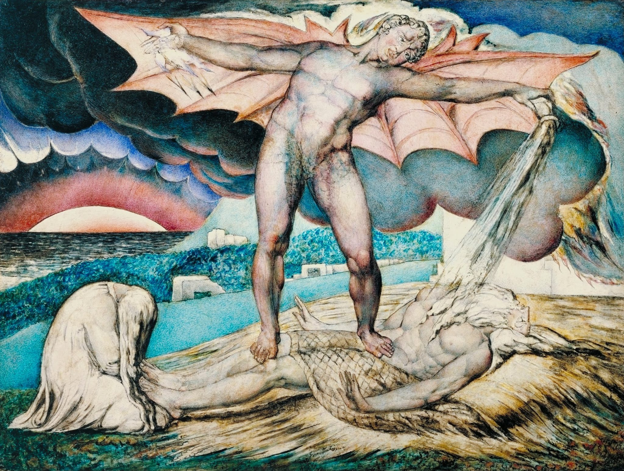 william blake satan smiting job with sore boils google art project 2ec798